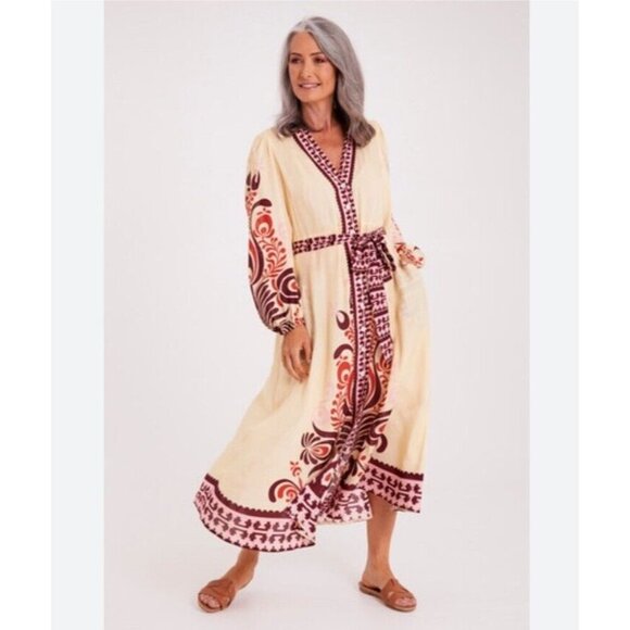 Ruby Yaya Dresses & Skirts - Ruby Yaya ZeeZee Maxi Boho Dress Sz Large NWT Cream Flaw